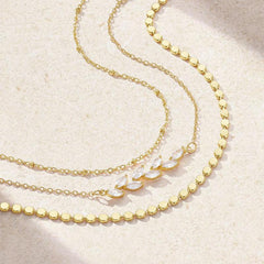 3-Piece 14K Layered Anklet Set