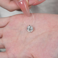 Sterling Silver 1-3 Carat Moissanite Invisible Necklace