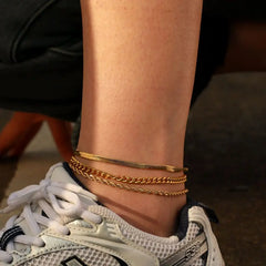 3-Piece Classic Anklet Stack