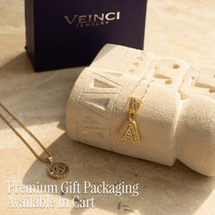 2-Piece 14K Diamond Letter Initial Necklaces