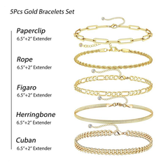 5-Piece Classic Bracelets Stack