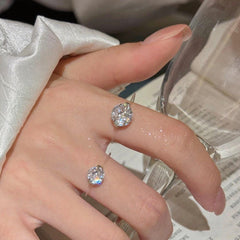 Sterling Silver 1-2 Carat Moissanite Invisible Band Ring