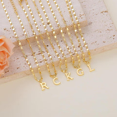2-Piece 14K Serif Letter Initial Anklet Set