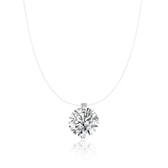 Floating Diamond Invisible Necklace