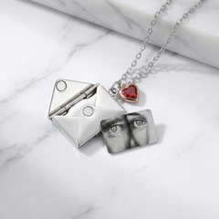 Personalized Image Envelope Necklace