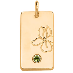 Personalized Name Dainty Satellite Chain Birth Flower & Stone Necklace