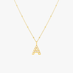 Pearl Initial Necklace