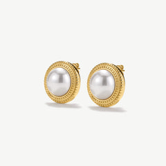Bold Vintage Pearl Statement Earrings