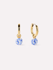 Drop Earrings - Lainey Medium Marble Blue