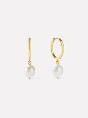 Drop Earrings - Lainey Medium Marble Blue