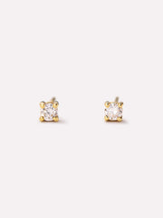 Lab Grown Diamond Earrings - Gold Medium Diamond Studs