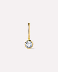 Ana Luisa Jewelry Necklace Charms Birthstone Gold Mini Birthstone Charm Solid Gold Aquamarine