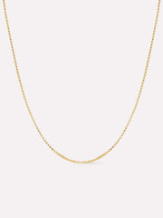 Silver Box Chain Necklace - Jo Gold
