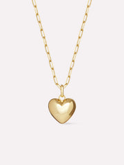 Gold Heart Necklace - Lev Small