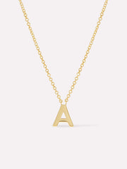 Gold Initial Necklace - Letter Necklace