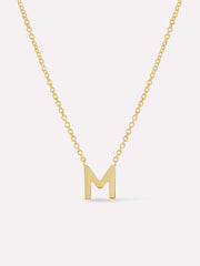 Gold Initial Necklace - Letter Necklace