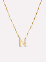 Gold Initial Necklace - Letter Necklace