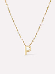 Gold Initial Necklace - Letter Necklace