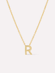 Gold Initial Necklace - Letter Necklace