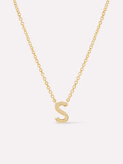 Gold Initial Necklace - Letter Necklace