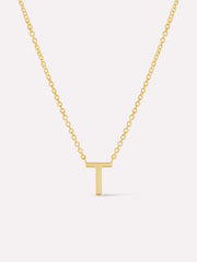 Gold Initial Necklace - Letter Necklace