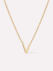Gold Initial Necklace - Letter Necklace