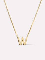 Gold Initial Necklace - Letter Necklace