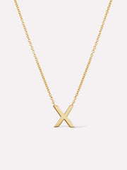 Gold Initial Necklace - Letter Necklace
