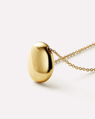 Gold Pendant Necklace - Pebble