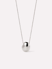 Gold Pendant Necklace - Pebble