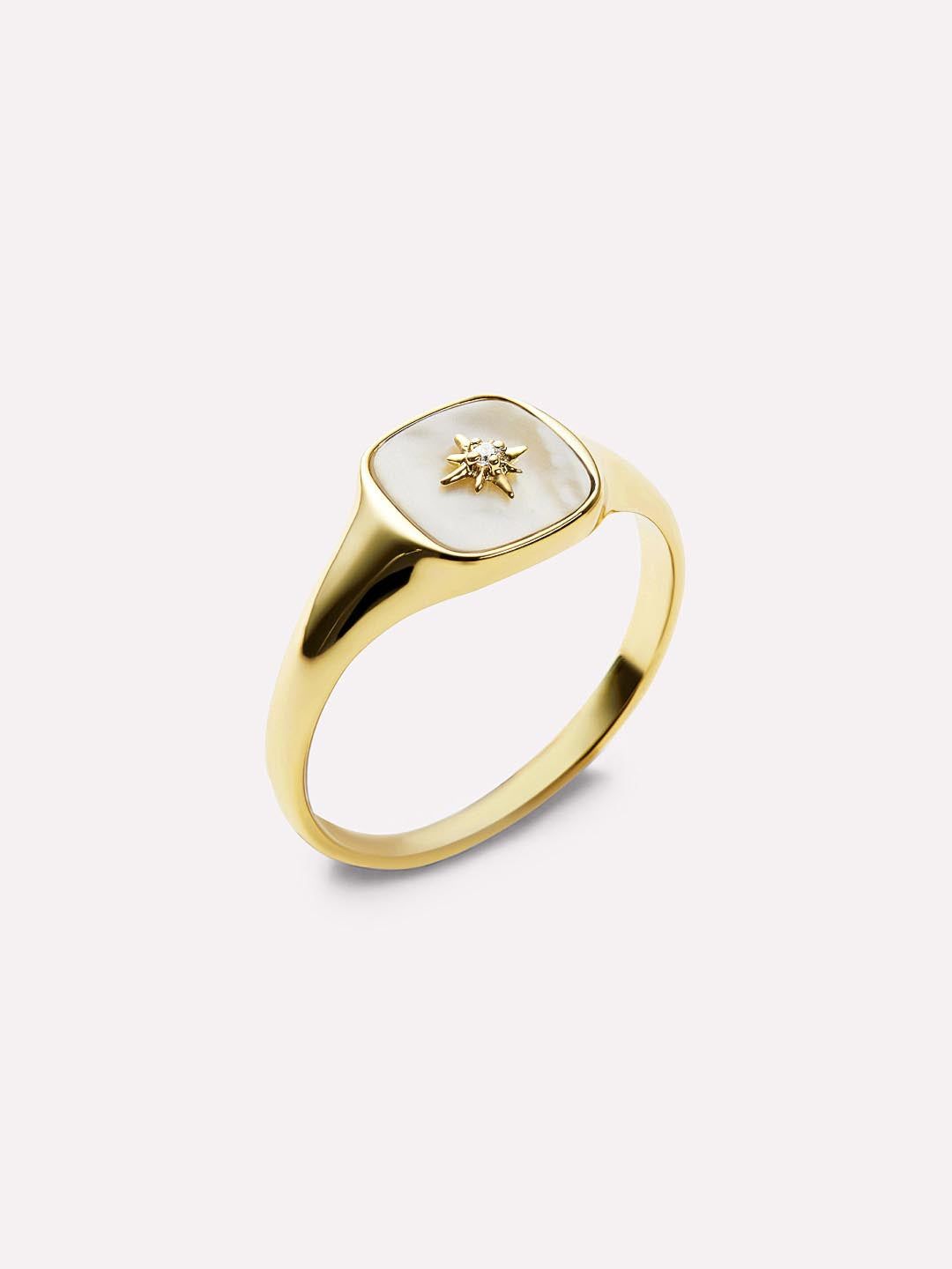 Gold Signet Ring - Amara Black