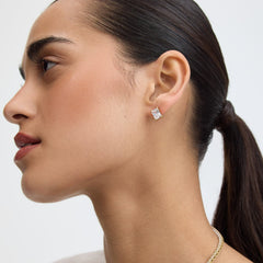 Bold Emerald Solitaire Earrings