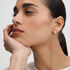 Bold Oval Solitaire Earrings