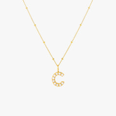 Pearl Initial Necklace