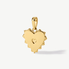 Jagged Heart Disc Pendant