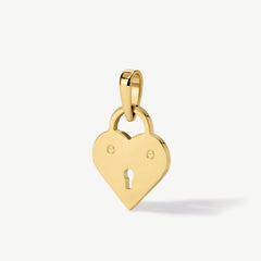 Heart Padlock Pendant Charm