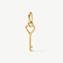 Mini Heart Key Charm