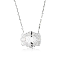 Dainty Belt Buckle Letter Initial Necklaces