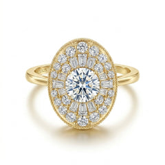 1ct Bold Oval Moissanite Ring