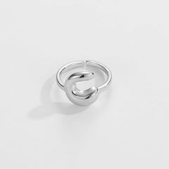 Cute Bubble Letter Initial Ring