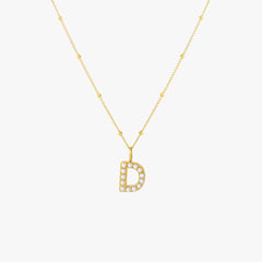Pearl Initial Necklace