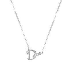 Dainty Forever Connected Initial Halo Necklace