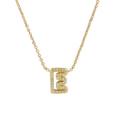 Dazzling Diamond Initial Necklace