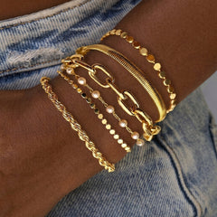 6-Piece Statement Bracelet Stack