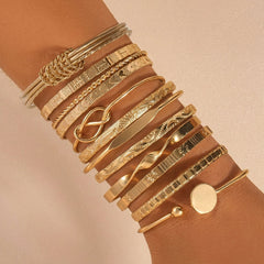 12-Piece Adjustable Textured Cuff Stack