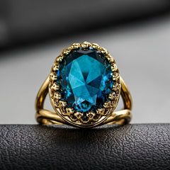 Deep Ocean Inspired Cocktail Ring