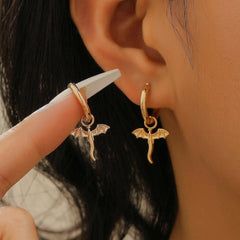 Elegant Dragon Dangle Hoop Earrings
