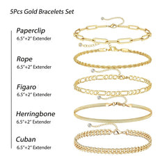 5-Piece Classic Bracelets Stack
