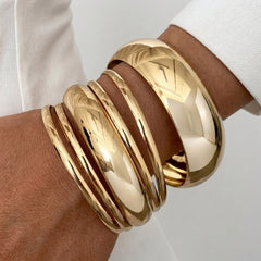 6-Piece Chunky & Thin Bangle Stack