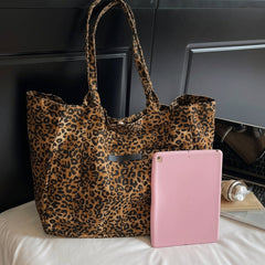 Large Leopard Print Tote Bag